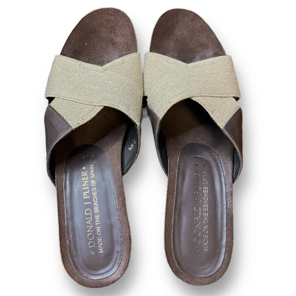 Donald J Pliner Made on the Beaches of Spain Espadrilles Wedge Sandals Size 7.5